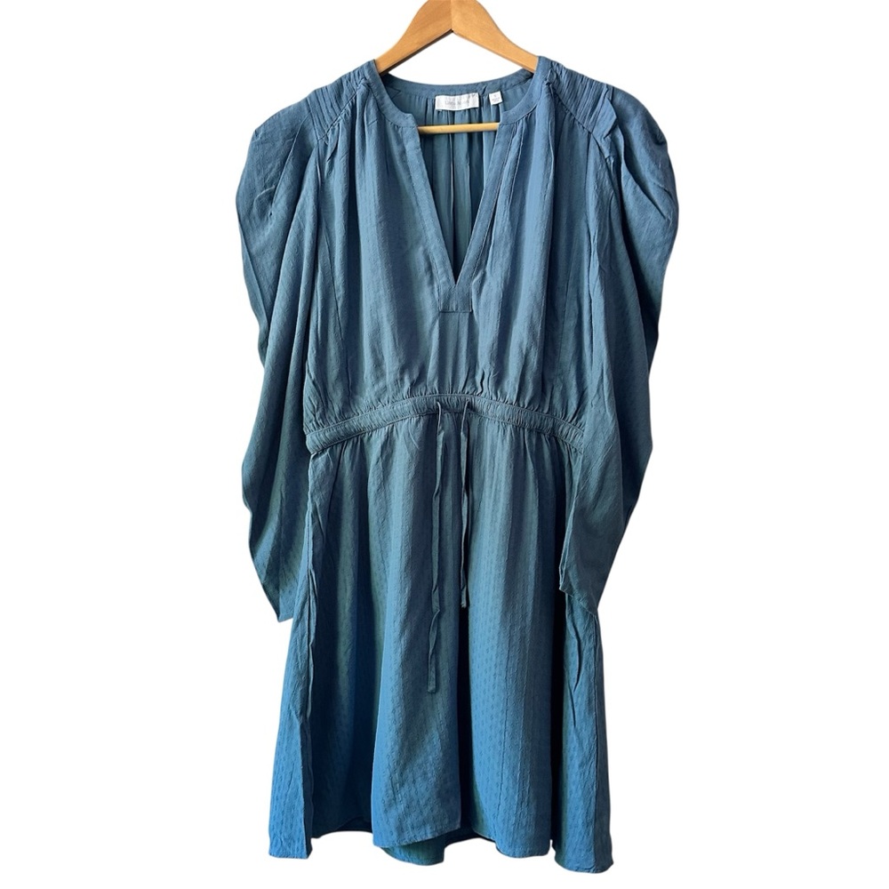 Aritzia Little Moon Sojourn Mini Dress Blueprint Size Large Puffed‎ Sleeves